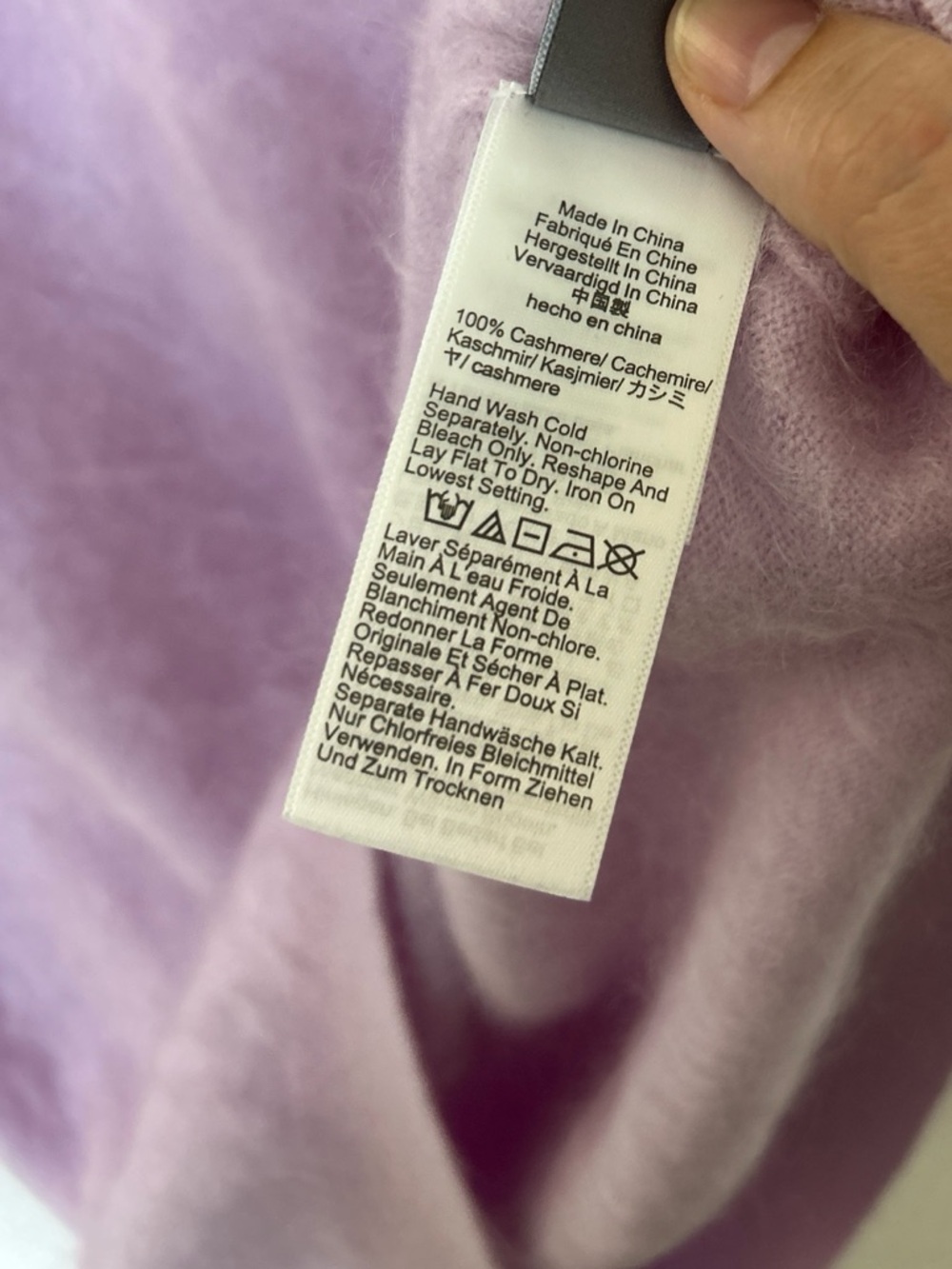J. Crew 100% Brushed Cashmere Relaxed Crewneck Sweater in Lilac, XXS - Picture 9 of 12